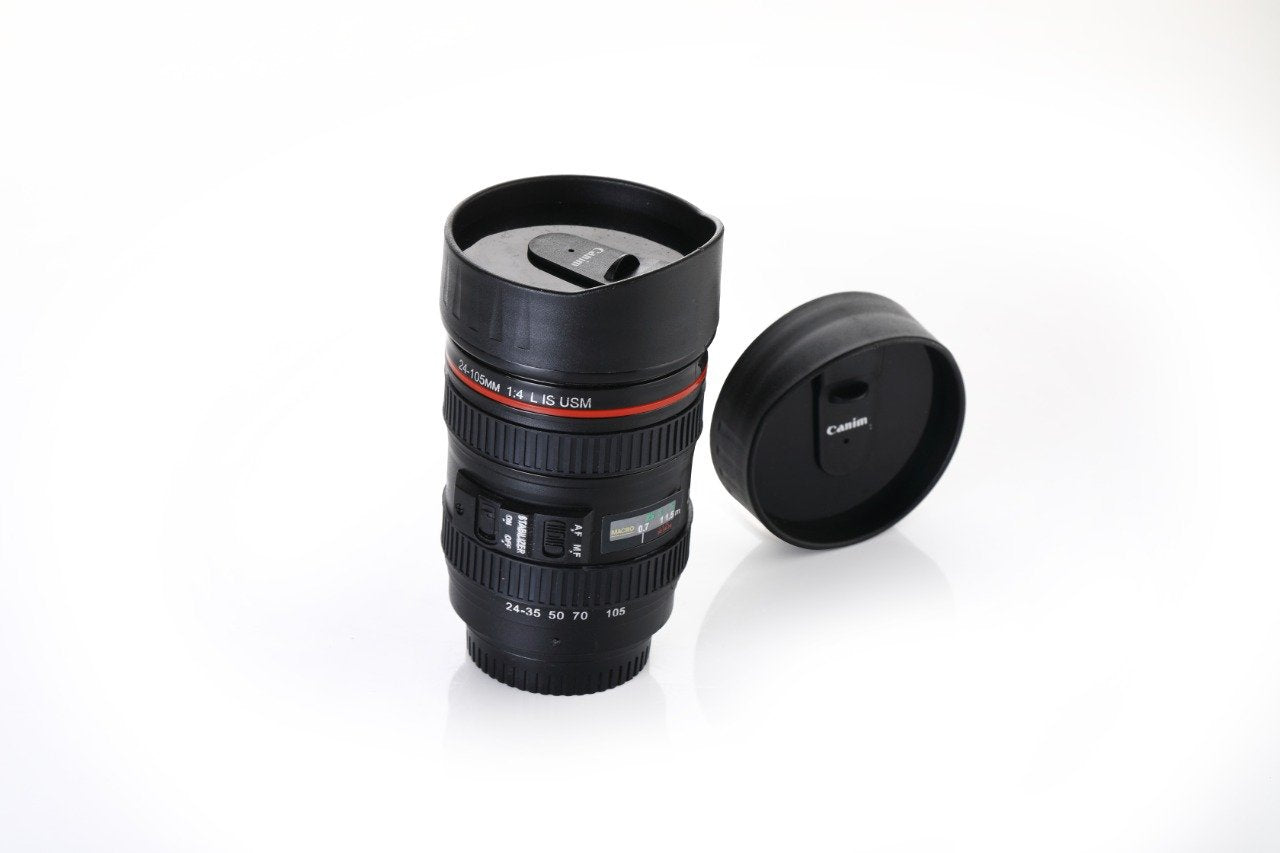 0720 Camera Lens Shaped Coffee Mug Flask With Lid 0720 Camera Lens Shaped Coffee Mug Flask With Lid